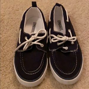 Boys EUC Gymboree shoes size 1 navy and white